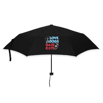 Love Dogs Hate Cats Lover Dog Puppy - Umbrella (small) - black - Front