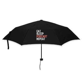 Food Sleep Podcast - Umbrella (small) - black - Front