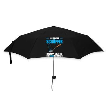 Ich bin der Schöpfer jederzeit kann ich eine Kelle - Regenschirm (klein) - Schwarz - Vorne