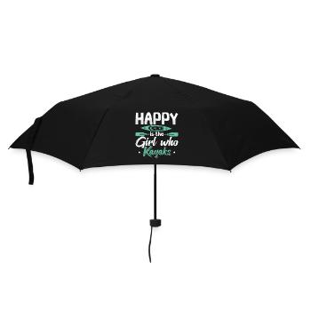 Kayaking Happy est la fille qui fait du canoë - Parapluie standard - noir - Devant