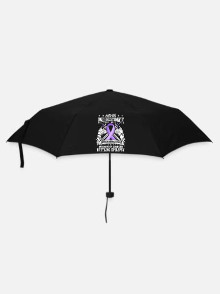 Epilepsie-Awareness-Krieger - Regenschirm (klein) - Schwarz