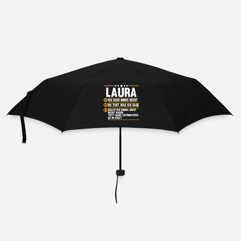 Laura - Regenschirm (klein) - Schwarz