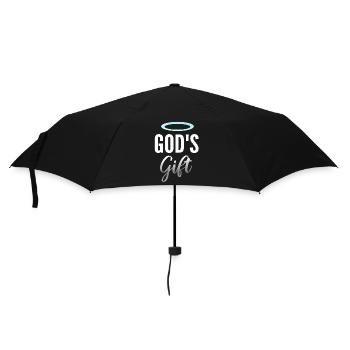 God's gift with halo - Umbrella (small) - black - Front