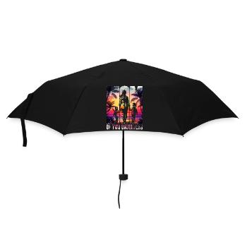 Mother with two daughters Mother's Day Beach Mama - Umbrella (small) - black - Front