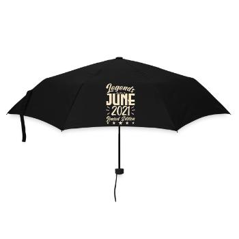 Born June 2021 Birthday gift 2021. - Umbrella (small) - black - Front