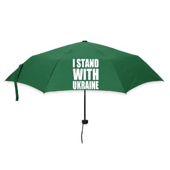 I stand with ukraine - Regenschirm (klein) - Flaschengrün - Vorne