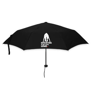 Ich Liebe Es Zu Sprinten - Regenschirm (klein) - Schwarz - Vorne