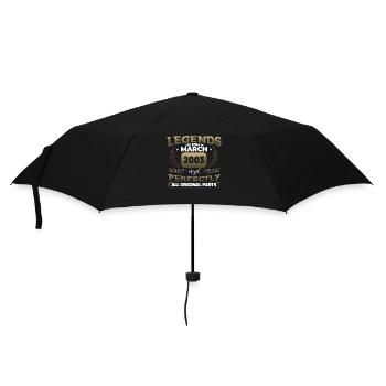 20. Geburtstag Mann März Jahrgang 2003 Legende - Regenschirm (klein) - Schwarz - Vorne