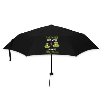 Lieblingstier Amphibien Tier Geschenk Schlange - Regenschirm (klein) - Schwarz - Vorne