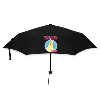 Cockatiel Grand-mère Oiseau Propriétaire Cadeau - Parapluie standard - noir - Devant