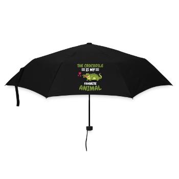 Lieblingstier Amphibien Tier Geschenk Krokodil - Regenschirm (klein) - Schwarz - Vorne