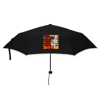 L’amour est mouillé nez baveux baisers remuant les queues - Parapluie standard - noir - Devant