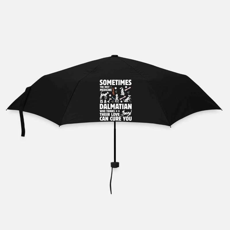 Dalmatiner Lustiger Spruch - Regenschirm (klein) - Schwarz