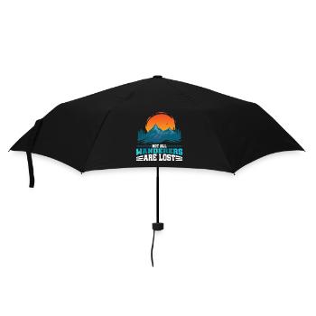 Tous les randonneurs ne sont pas perdus Alpinisme - Parapluie standard - noir - Devant