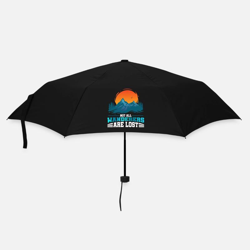 Nicht Alle Wanderer Sind Verloren Bergsteigen - Regenschirm (klein) - Schwarz