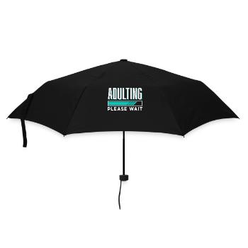 grow up please wait puberty birthday - Umbrella (small) - black - Front