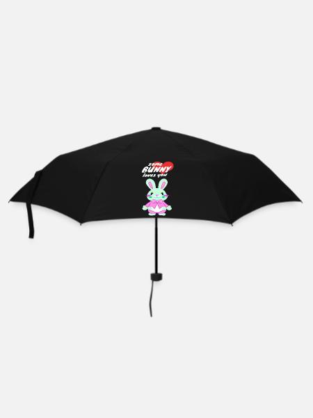 süßes Osterbunny mit Liebesbotschaft - Regenschirm (klein) - Schwarz