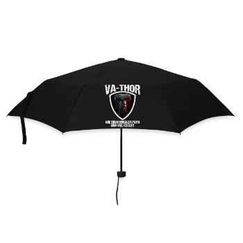 Papa Vathor Va Thor Vatertag Vatertagsgeschenk - Regenschirm (klein) - Schwarz - Vorne
