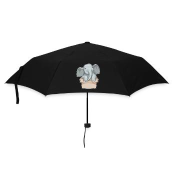 Elephant Cardboard Box - Umbrella (small) - black - Front