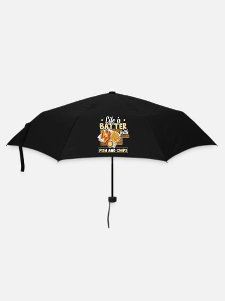 Life Is Batter With Fish And Chips - Umbrella (small) - black