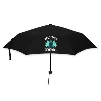 Yoga Mantra Design Lotus Flower - Umbrella (small) - black - Front
