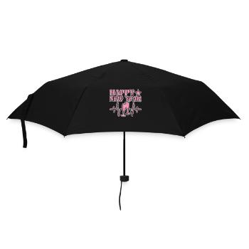 Frohes Neues Jahr - Regenschirm (klein) - Schwarz - Vorne