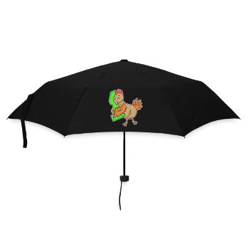 1 year old - Enrollment - Chicken motif - Winner - Umbrella (small) - black - Front
