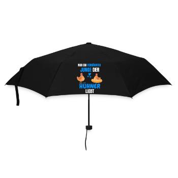 Bauernhof Tier Tierliebhaber Jungs Geschenk Huhn - Regenschirm (klein) - Schwarz - Vorne