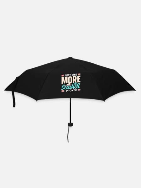 Nur Noch Eine Muschel Ich Verspreche Es Muscheln - Regenschirm (klein) - Schwarz