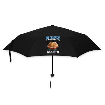 Leberkäs Bayern Leberkas Semmel Fleischkäse - Regenschirm (klein) - Schwarz - Vorne