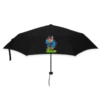 Pferd Sonnenbrille - Regenschirm (klein) - Schwarz - Vorne