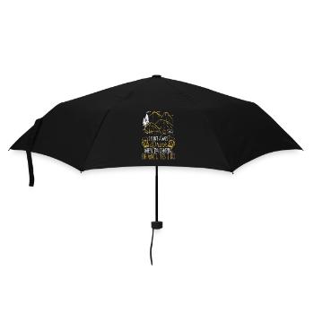 I don't always drink when I'm camping Funny - Umbrella (small) - black - Front
