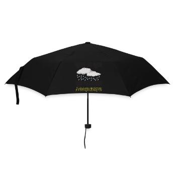 SONNENSCHEIN Sonne Regen Wolken Glück - Regenschirm (klein) - Schwarz - Vorne