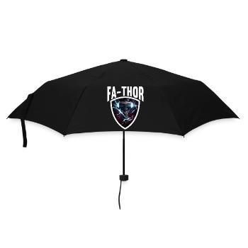 Papa Vathor Va Thor Vatertag Vatertagsgeschenk - Regenschirm (klein) - Schwarz - Vorne