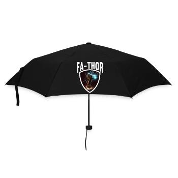 Papa Vathor Va Thor Vatertag Vatertagsgeschenk - Regenschirm (klein) - Schwarz - Vorne