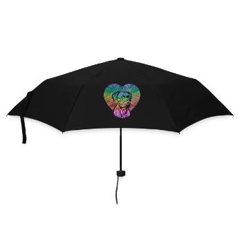 Boxer Retro - Regenschirm (klein) - Schwarz - Vorne