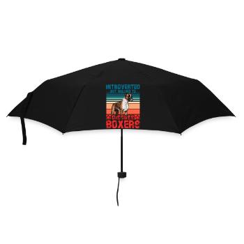 Introverted but willing to discuss Boxers - Umbrella (small) - black - Front