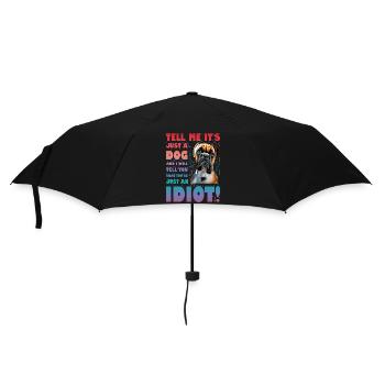 Boxer Lustiger Spruch - Regenschirm (klein) - Schwarz - Vorne