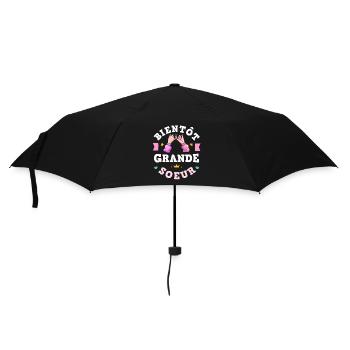 Bientôt Grande Sœur Annonce Grossesse Fille - Parapluie standard - noir - Devant