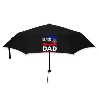 Haiti Haitian Flagge Vater Kind I Geschenk - Regenschirm (klein) - Schwarz - Vorne