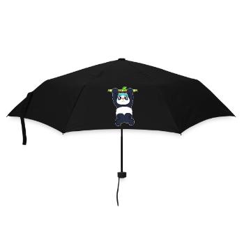 Panda Bodybuilder Pull-ups Culturisme - Parapluie standard - noir - Devant