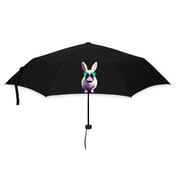 Lapin cool avec des lunettes de soleil - Parapluie standard - noir - Devant