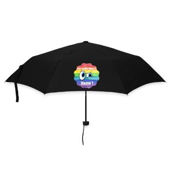 Wer ist der Mann in der Beziehung, Lesbian, CSD - Regenschirm (klein) - Schwarz - Vorne