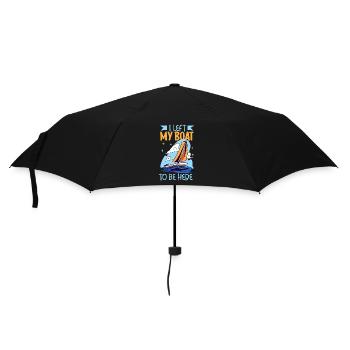 Boating Dad Boat Captain Pontoon Sailor Cruising - Umbrella (small) - black - Front