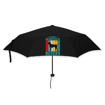 Facilement distrait par les boxeurs - Parapluie standard - noir - Devant