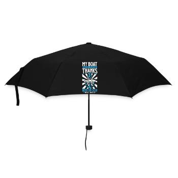 Boating Dad Boat Captain Pontoon Sailor Cruising - Umbrella (small) - black - Front