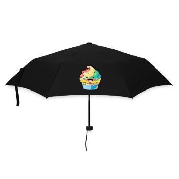 Muffin Comic - Regenschirm (klein) - Schwarz - Vorne