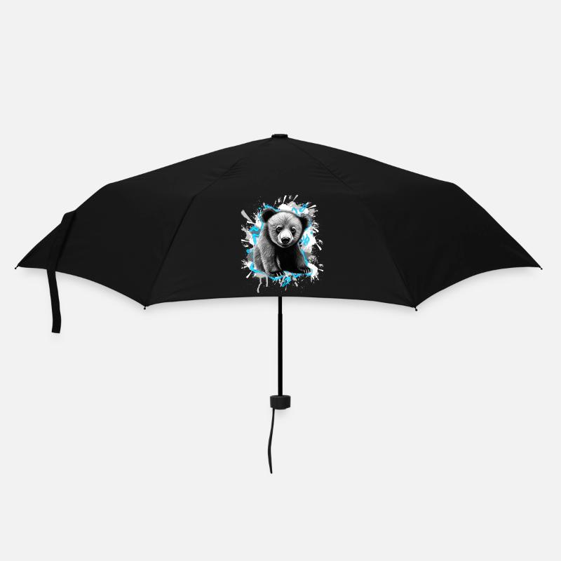 Bär - Regenschirm (klein) - Schwarz