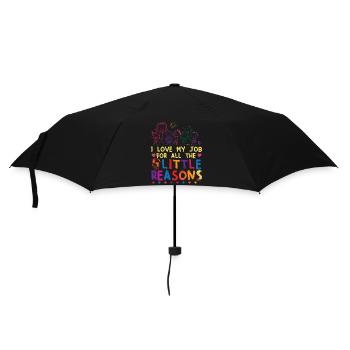 Cute Teaching Teacher Outfit Elementary School - Umbrella (small) - black - Front