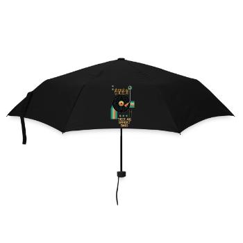 Dies sind schwierige Zeiten lustiges Musik-Wortspiel - Regenschirm (klein) - Schwarz - Vorne